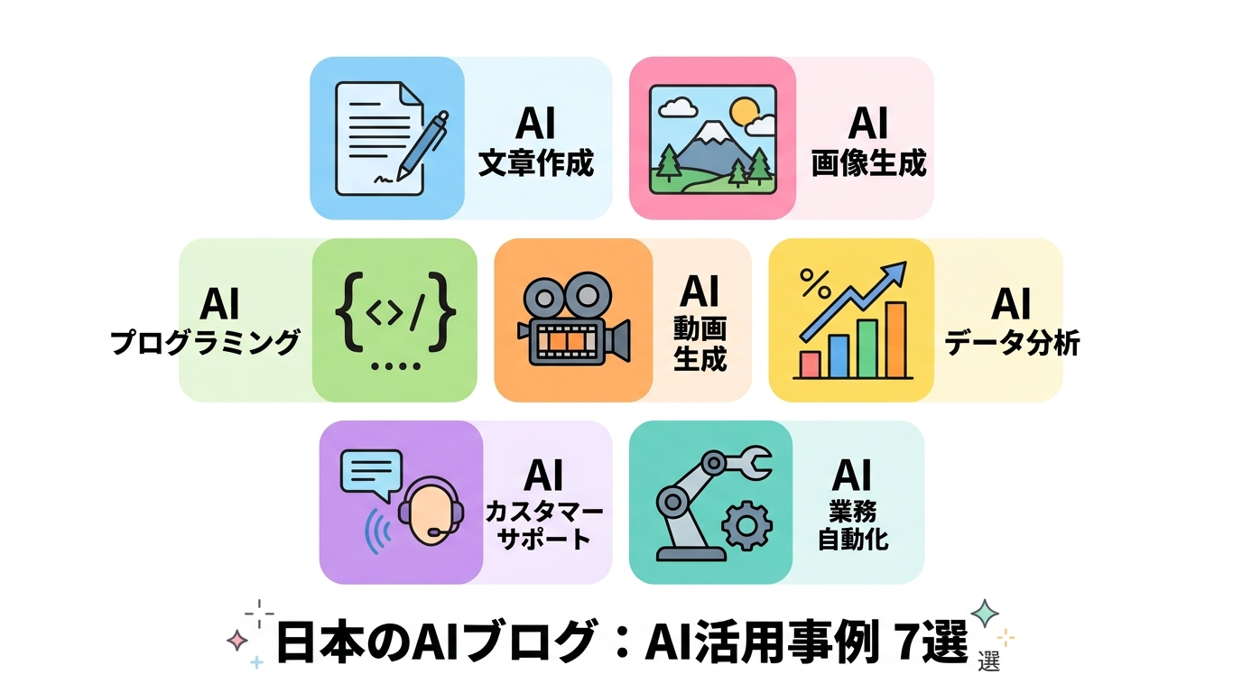 生成AIの7つの活用カテゴリ一覧