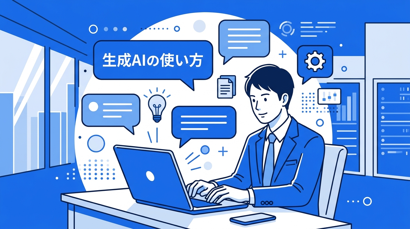 生成AIの使い方を解説するアイキャッチ画像