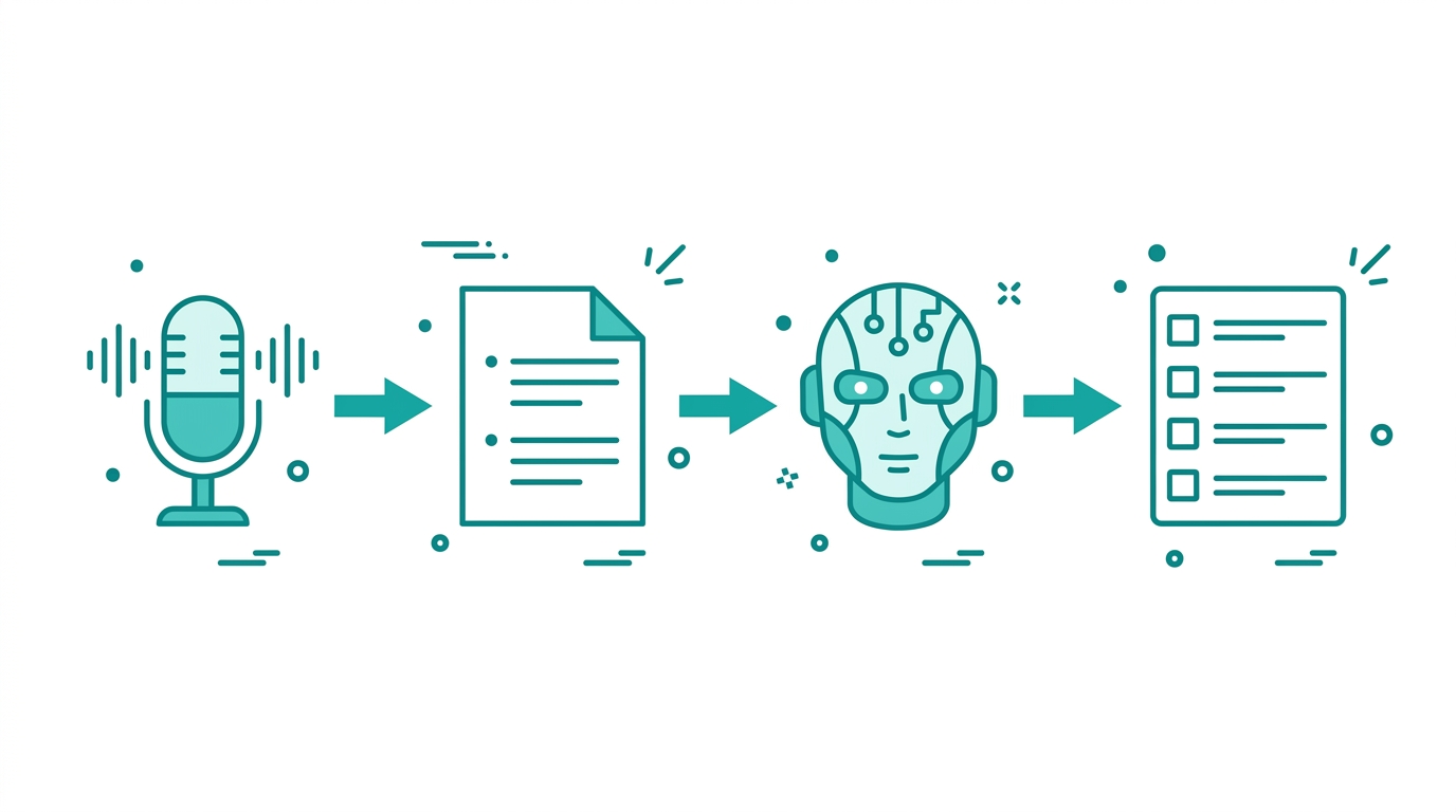 Gemini議事録自動化ワークフロー図