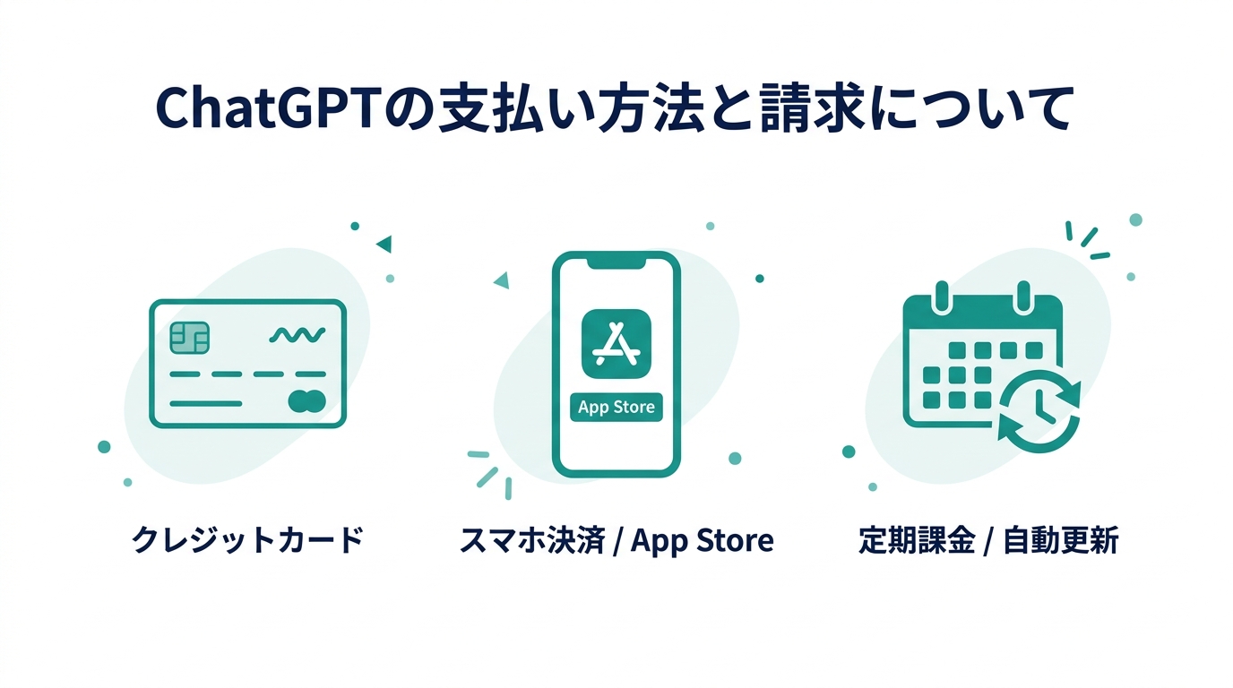 ChatGPTの支払い方法の種類図