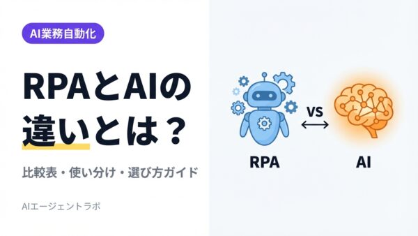 RPAとAIの違いとは？【2026年版】比較表・判断フローチャート・使い分けを徹底解説