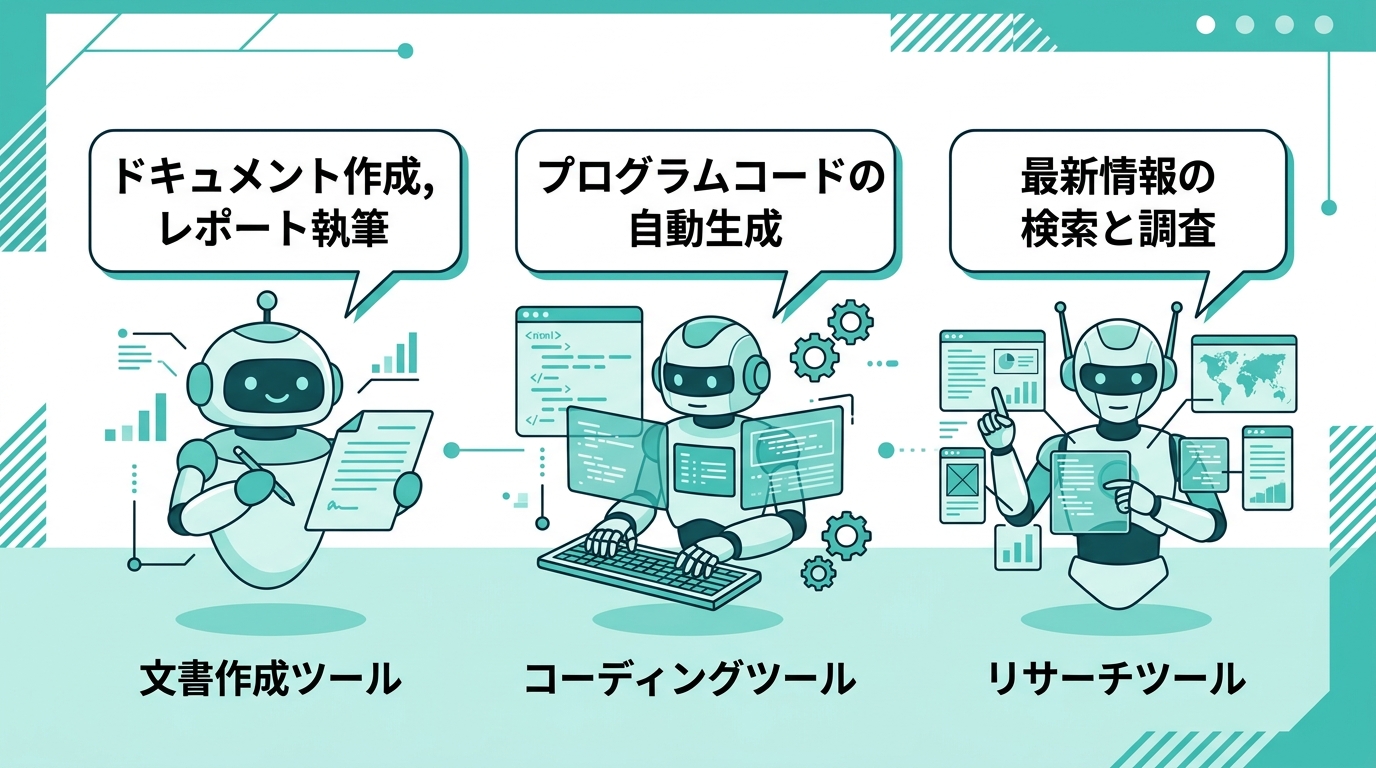 テキスト生成AIの用途別比較