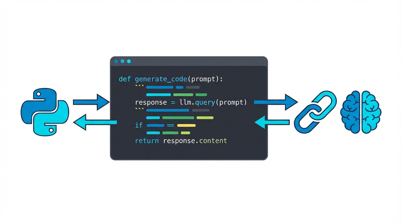 PythonとLangChainによるAIエージェント開発の図解